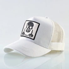 Load image into Gallery viewer, Men&#39;s Baseball Cap With Embroidery Skull Patch Snapback