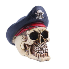 Load image into Gallery viewer, Vilead Pirate Captain Skull Head Halloween Decor Skull Statue