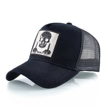 Load image into Gallery viewer, Men&#39;s Baseball Cap With Embroidery Skull Patch Snapback