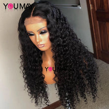 Load image into Gallery viewer, Full Lace Human Hair Wigs Brazilian Deep Curly 30 Inches